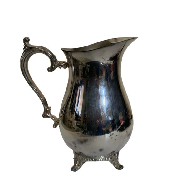 Vintage Silver Plated Water Pitcher Elegant Decorative Piece USED - Picture 2 of 3
